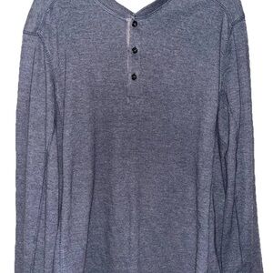 Eddie Bauer Men's Blue Long Sleeve Henley